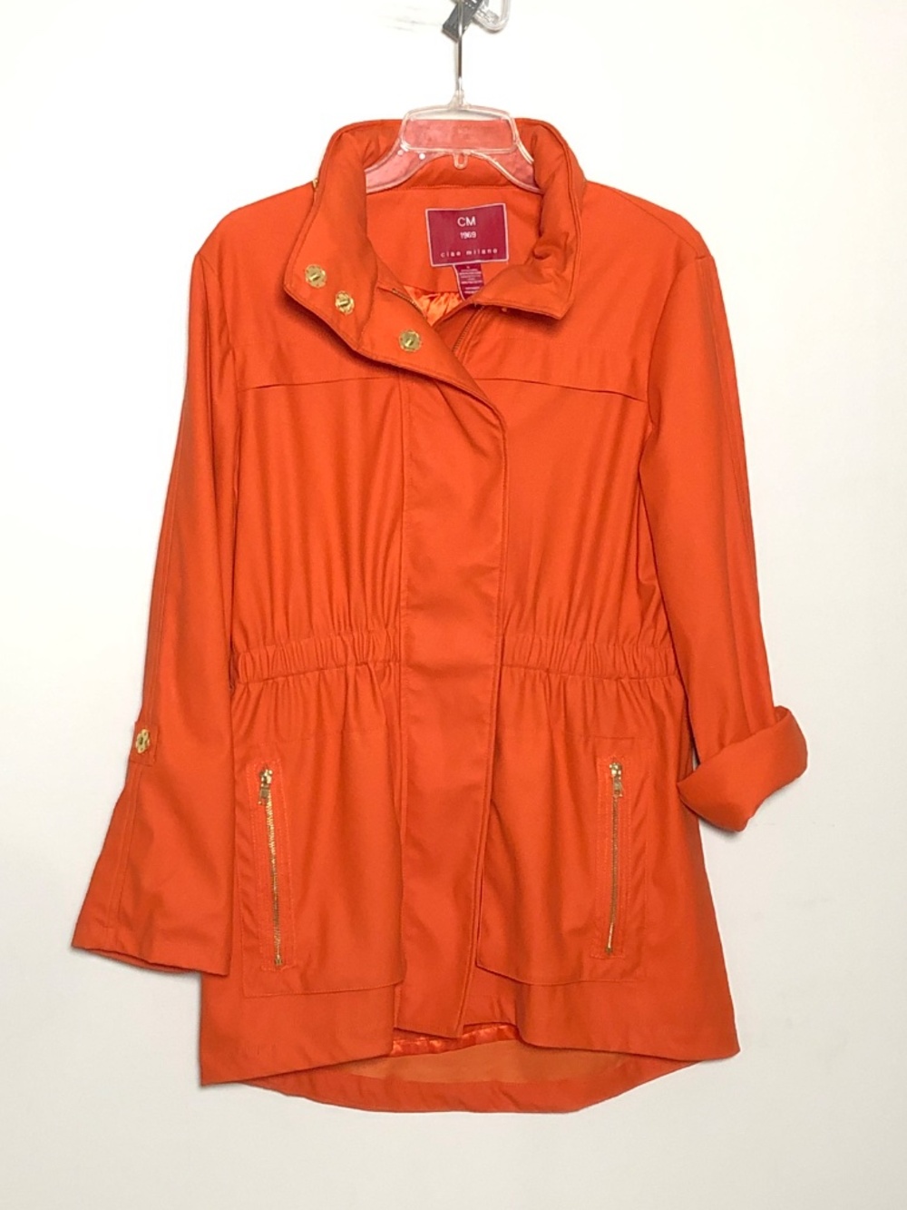 Ciao Milano Rain Jacket In Orange Size S - Picture 3 of 13